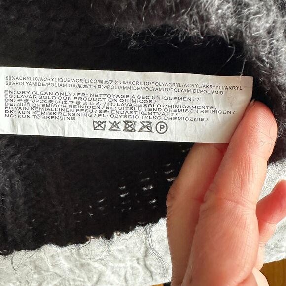 J.O.A. Colorblock Knit Sweater – Balloon Sleeves, Cozy Textured, Size L - Picture 3 of 5